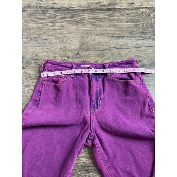 EUC Womens Pacsun Mom Jeans purple 100% cotton high waisted size 24 - Picture 10 of 10